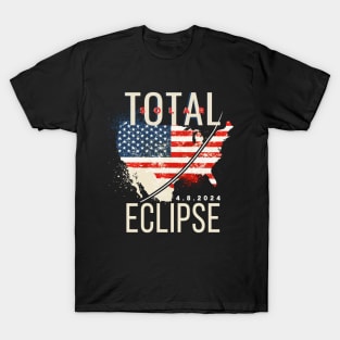 Total Solar Eclipse 4.8.2024 USA T-Shirt